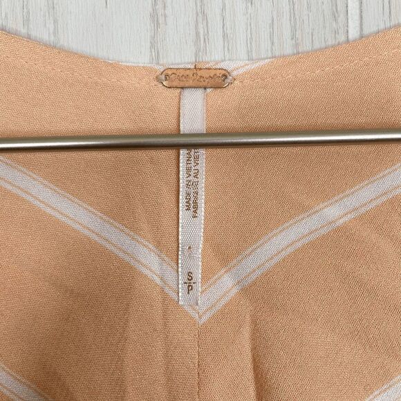 Free People Samifran Chevron Peplum Hem Top Stripes Size Small - Picture 4 of 7